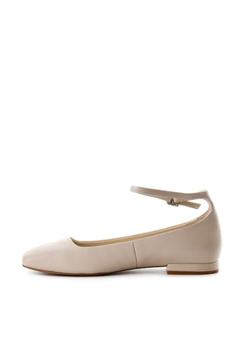 Женские балетки Le'BERDES | молочные однотонные без декора натуральная кожа (294097546)