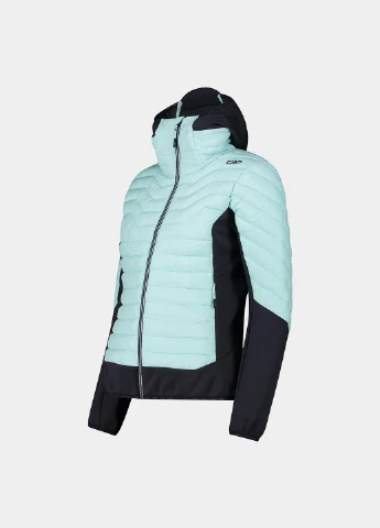 Голубая зимняя куртка CMP JACKET HYBRID FIX HOOD NYLON