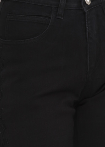 Черные демисезонные прямые джинсы Lafeidina