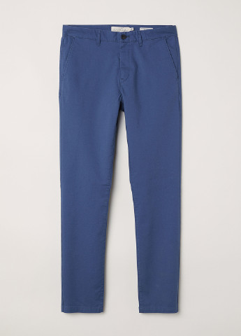 Синие кэжуал демисезонные чиносы брюки H&M