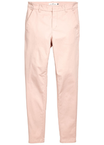 Светло-розовые кэжуал демисезонные чиносы брюки H&M
