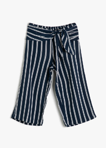 Темно-синие кэжуал летние прямые брюки KOTON
