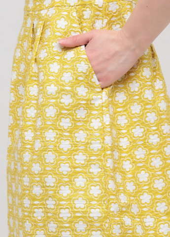 Горчичное кэжуал платье Boden с цветочным принтом
