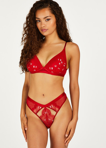 Червоний балконет бюстгальтер Hunkemoller з кісточками поліестер, мереживо
