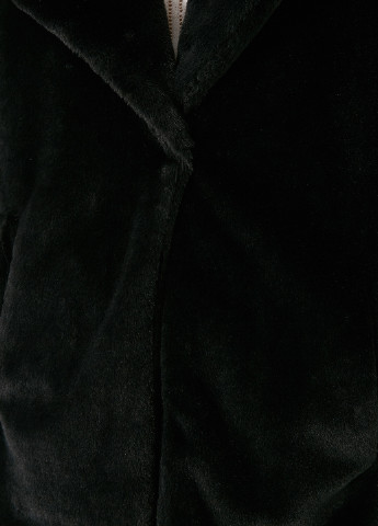 Полушубок KOTON однотонный чёрно-белого кэжуал