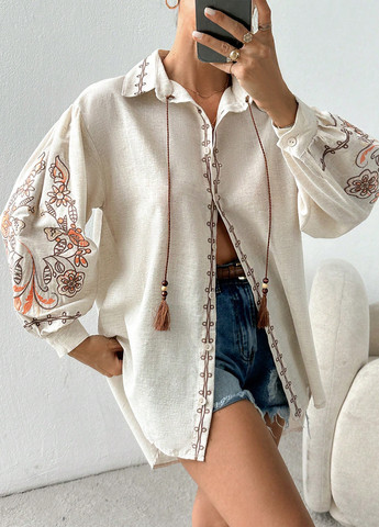 Бежевая блуза SHEIN