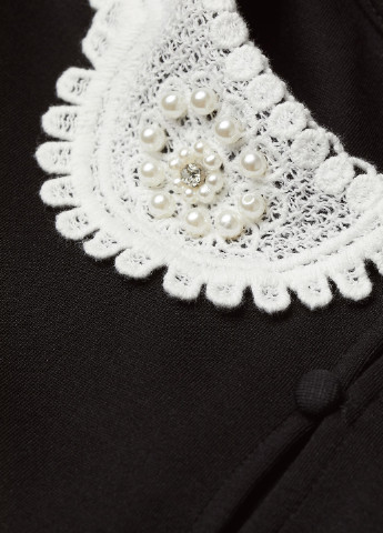 Черно-белое кэжуал платье а-силуэт H&M однотонное