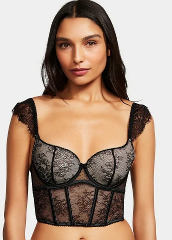 Чорний демісезонний комплект (бюст'є, трусики) Victoria's Secret