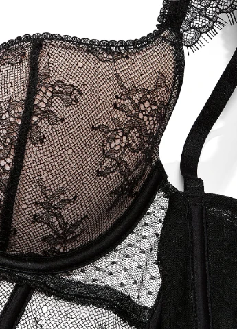 Чорний демісезонний комплект (бюст'є, трусики) Victoria's Secret