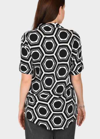 Сорочка жіноча чорна з білим AAA (228100127)
