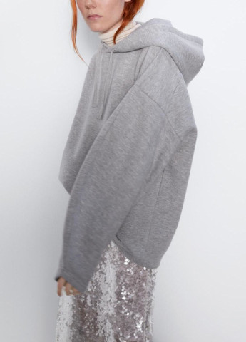 Худи женское с капюшоном и карманами спереди Ordinary, серый Berni Fashion 55474 (231478581)