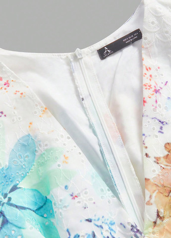 Комбінована кежуал сукня кльош SHEIN з квітковим принтом