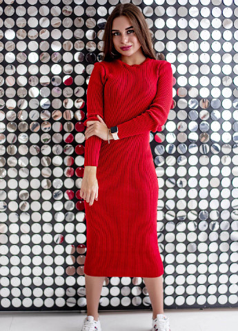 Красное кэжуал платье "диана" Anika однотонное