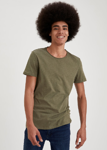 Хакі (оливкова) літня футболка DeFacto