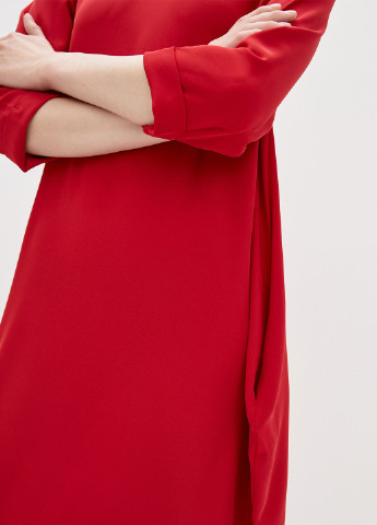 Красное кэжуал платье lolika Garne однотонное
