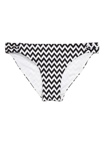 Черно-белые купальные трусики с геометрическим узором H&M