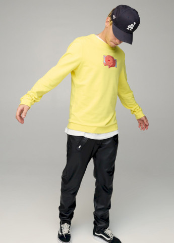 Жовтий свитшот мужской basic /no flis/ YAPPI малюнок (254557590)