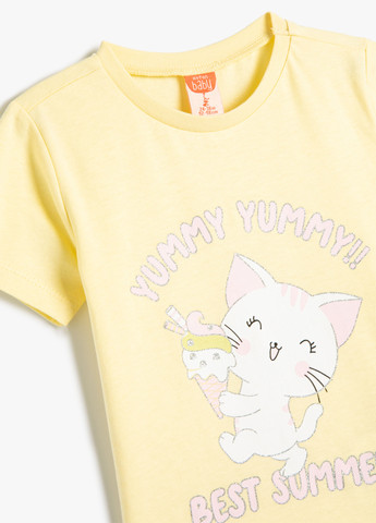 Жовта літня футболка KOTON