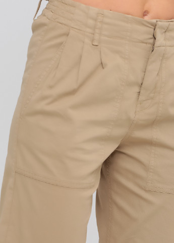 Бежевые кэжуал демисезонные прямые, укороченные брюки Drykorn