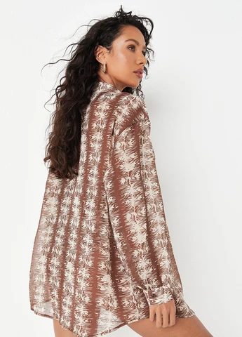 Коричнева блуза Missguided