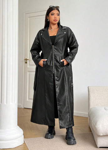 Плащ SHEIN тренчкот на молнии демисезон (366748009)