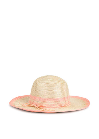 Шляпа H&M широкополая однотонная бежевая кэжуал солома