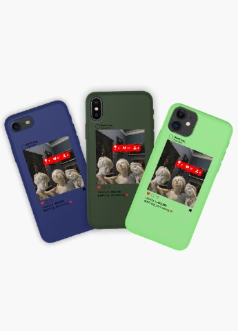 Чехол силиконовый Apple Iphone 11 Pro Max Скульптуры в Instagram Ренессанс (Renaissance) (9232-1589) MobiPrint (219517741)