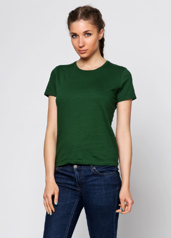 Темно-зеленая летняя футболка B&C