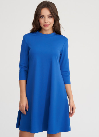Синее кэжуал платье Evalution однотонное