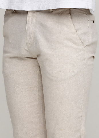 Светло-бежевые кэжуал демисезонные прямые брюки GF Ferre