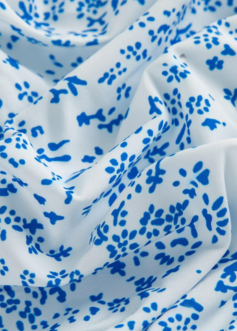 Білий кежуал сукня на одне плече, силуетна, з відкритою спиною SHEIN з квітковим принтом