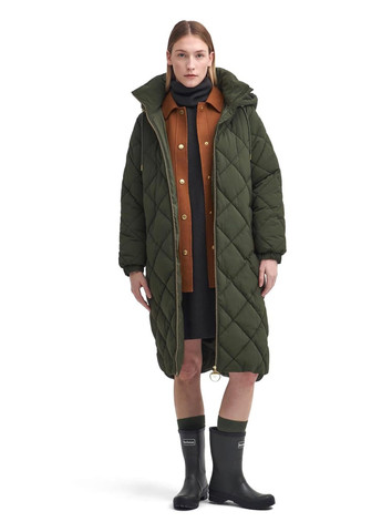 Оливковая (хаки) демисезонная куртка куртка-пальто Barbour