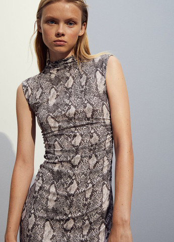 Комбінована кежуал сукня футляр H&M зміїний