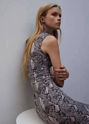 Комбінована кежуал сукня футляр H&M зміїний