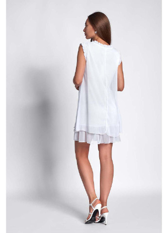 Белое кэжуал платье SL-Fashion