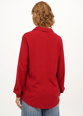 Красная кэжуал рубашка однотонная Vicolo