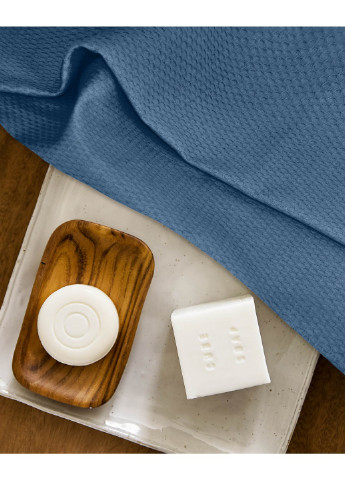 Набір рушників WAFFLE BLUE (75х95 см – 1 шт та 75х130 см – 1 шт) Cosas однотонний синій