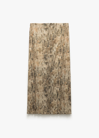 Оливковая (хаки) кэжуал змеиный юбка KOTON карандаш