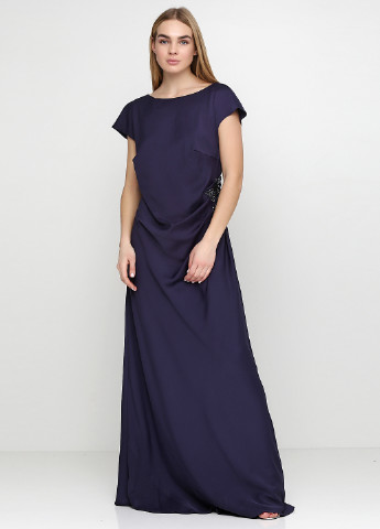 Темно-фіолетова вечірня сукня довга Young Couture однотонна