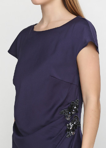 Темно-фиолетовое вечернее платье макси Young Couture однотонное