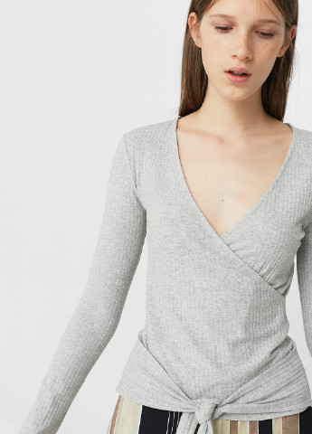 Світло-сірий демісезонний пуловер пуловер Mango