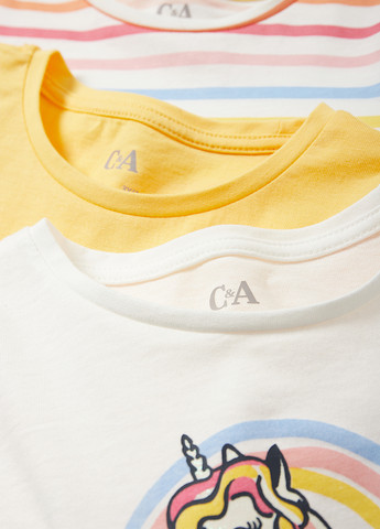 Комбинированная летняя футболка (3 шт.) C&A