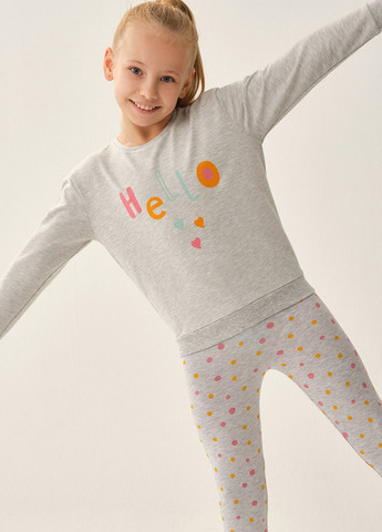 DAGI світшот меланж світло-сірий кежуал бавовна