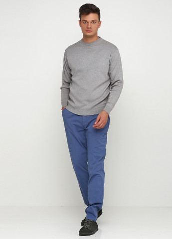 Темно-голубые кэжуал демисезонные прямые брюки Pedro Del Hierro