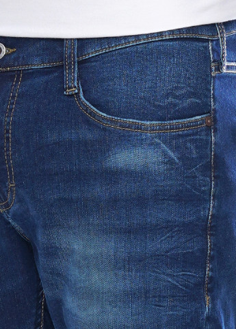 Синие демисезонные прямые джинсы Mustang
