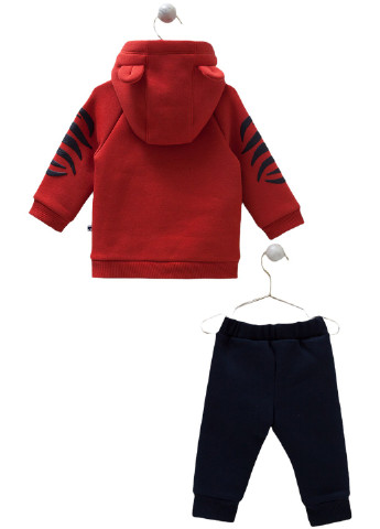 Красный демисезонный комплект кофта+штаны, серия no problem Caramell