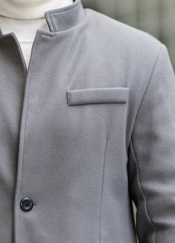 Сіре демісезонне Пальто однобортне SHEIN