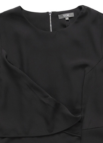 Черное кэжуал платье на запах Kiomi однотонное