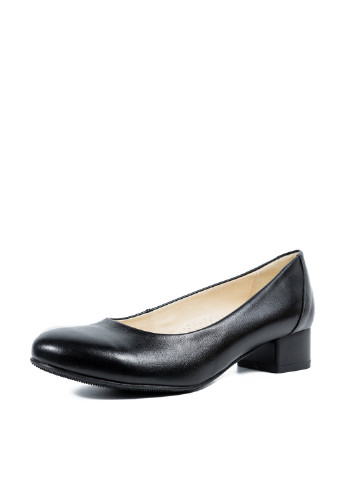 Черные женские кэжуал туфли на низком каблуке - фото