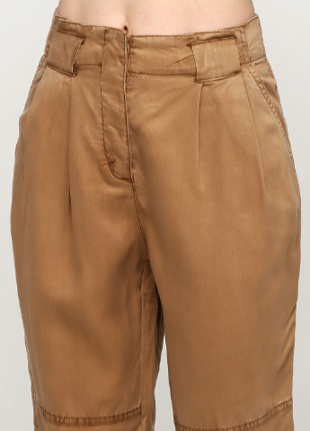 Бежевые кэжуал демисезонные прямые брюки Mango